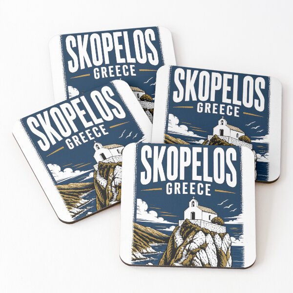 Item preview, Skopelos Greece Vintage Travel Poster designed and sold by TravelersGems.