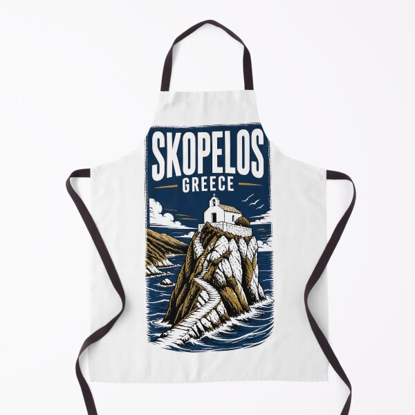 Item preview, Skopelos Greece Vintage Travel Poster designed and sold by TravelersGems.