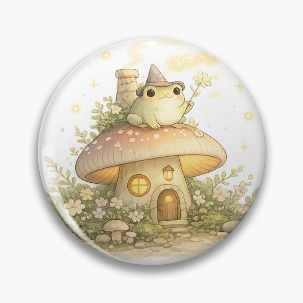Item preview, Mushroom Fairy Cottage — Dreamy Cottagecore Wall Art designed and sold by PratikG24.