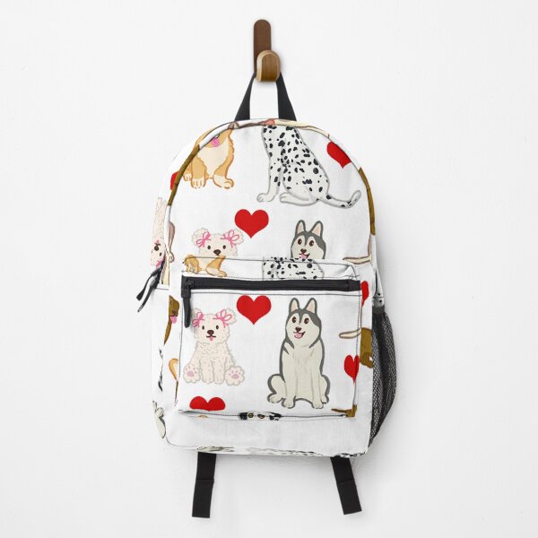 Item preview, Cute Dogs and Red Hearts Pattern designed and sold by Fatma Creates.