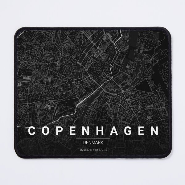 Item preview, Copenhagen Map Print | Minimalist Noir City Map | Copenhagen Wall Art Poster designed and sold by Lovely Maps.