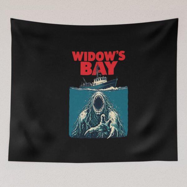 Item preview, Widows Bay Sea Monster Retro Horror Movie Poster designed and sold by PerenoMislun.