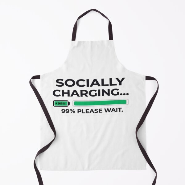 Item preview, Socially Charging Please Wait Funny Social Battery Introvert T-Shirt designed and sold by Artbysarmina.