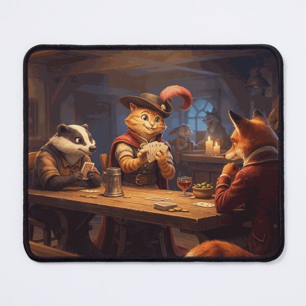 Item preview, Woodland Animal Friends Playing Cards in a Cozy Fantasy Tavern designed and sold by LyleDenholm.
