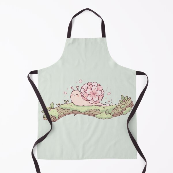 Item preview, Cute Kawaii Cherry Blossom Snail - Cottagecore Aesthetic Art designed and sold by ZyloPrints.
