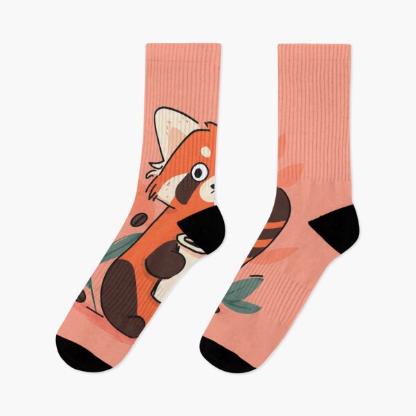 Item preview, Flat Cartoon Red Panda Coffee - Cute Kawaii 2D Vector designed and sold by Xenovita.