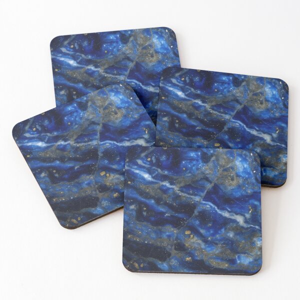 Item preview, Luxury Blue Lapis Lazuli Stone Texture with Gold Veins designed and sold by SurfaceCraft Studio.