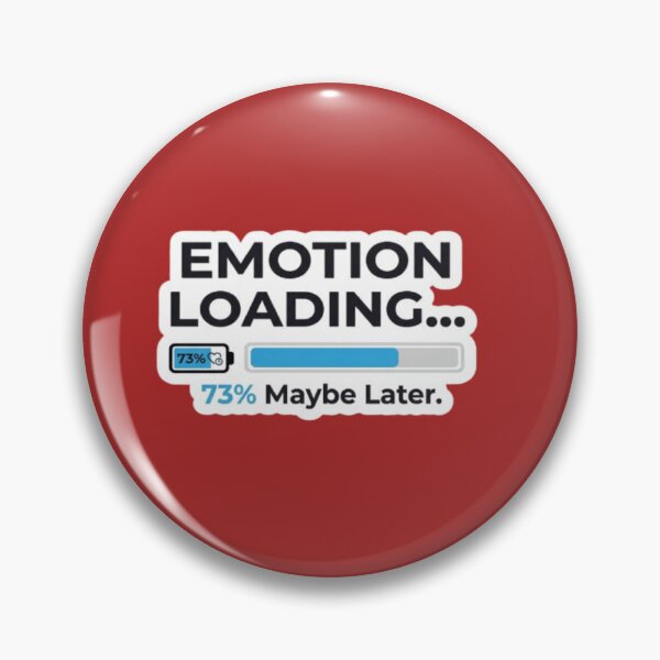 Item preview, Emotion Loading 73% Maybe Later Funny Introvert Procrastination Typography T-Shirt designed and sold by Artbysarmina.