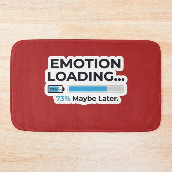 Item preview, Emotion Loading 73% Maybe Later Funny Introvert Procrastination Typography T-Shirt designed and sold by Artbysarmina.