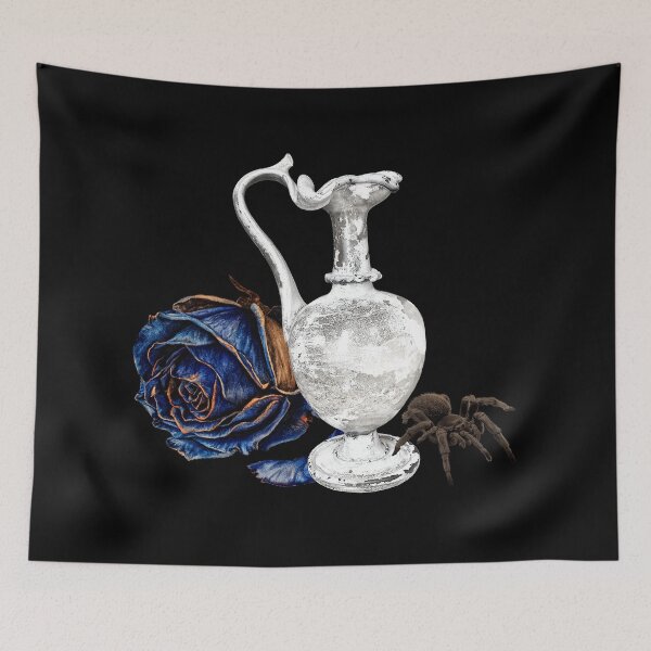 Item preview, Tarantulas, carafe with wilted rose blossom designed and sold by Kirei-Lily.