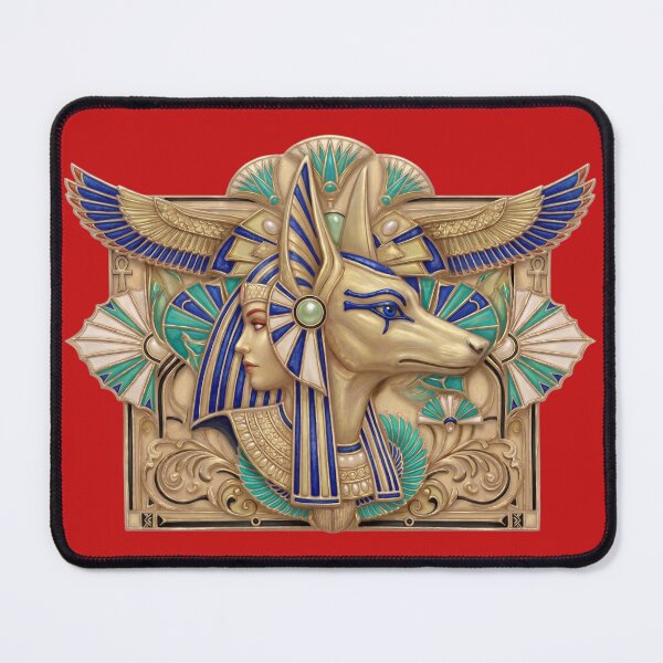 Item preview, Golden Anubis & Egyptian Goddess - Art Deco Dual Profile designed and sold by sunbowjp stadio.