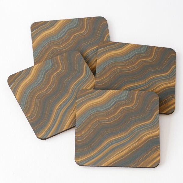 Item preview, Golden Tiger Eye Flowing Band Texture designed and sold by SurfaceCraft Studio.