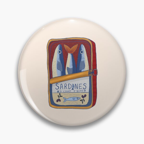 Item preview, Retro Sardine Tin Vintage Coastal Food Art designed and sold by Pop & Punch.