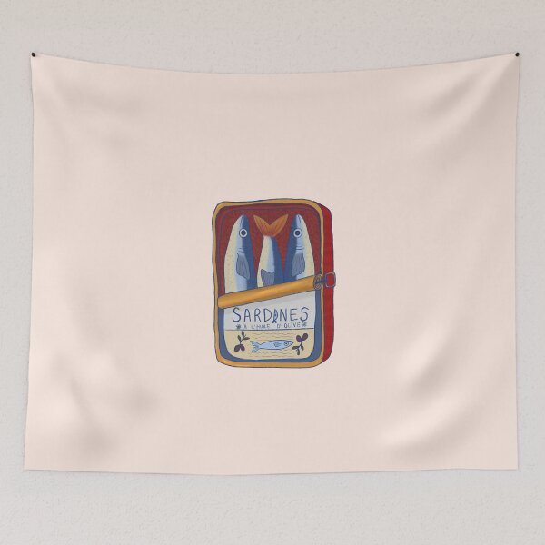 Item preview, Retro Sardine Tin Vintage Coastal Food Art designed and sold by Pop & Punch.