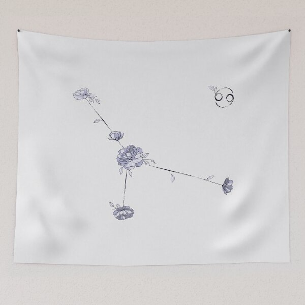 Item preview, Cancer Floral Zodiac Constellation designed and sold by TheThankfulTyne.