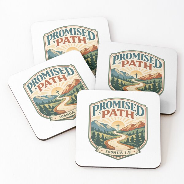 Item preview, Promised Path Christian Journey Design – Joshua 1:9 Bible Verse designed and sold by stylishdzign.