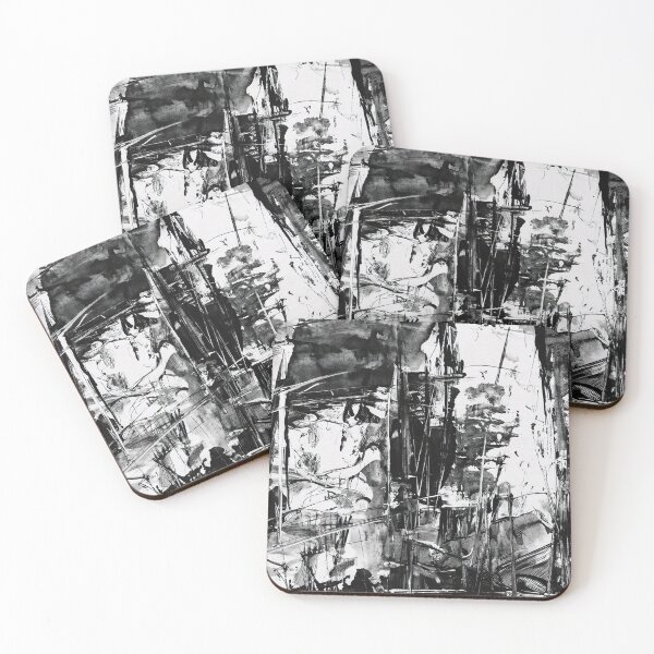 Item preview, Abstract Forest in Black and White designed and sold by tomorrowsart.