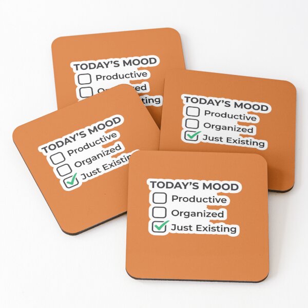 Item preview, Today's Mood Just Existing Funny Introvert Checklist Typography T-Shirt designed and sold by Artbysarmina.