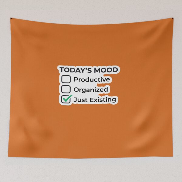 Item preview, Today's Mood Just Existing Funny Introvert Checklist Typography T-Shirt designed and sold by Artbysarmina.