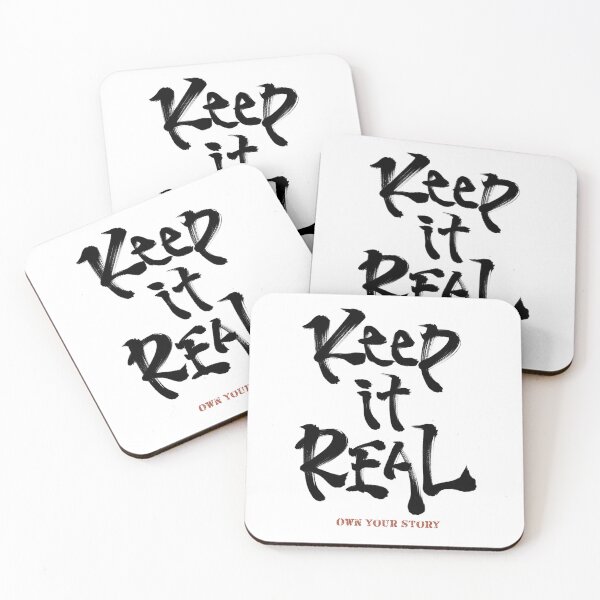 Item preview, Keep It Real - Own Your Story Japanese Calligraphy Typography designed and sold by Necokite.