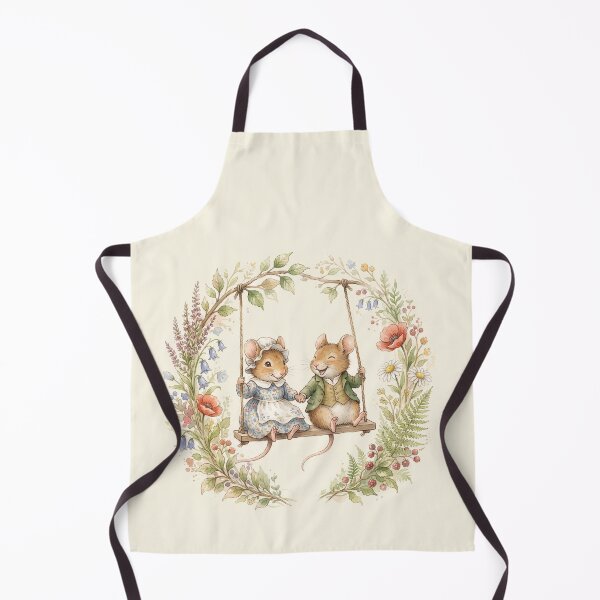 Item preview, Vintage Watercolor Mice on a Swing - Classic Storybook Illustration designed and sold by Pasteltone.