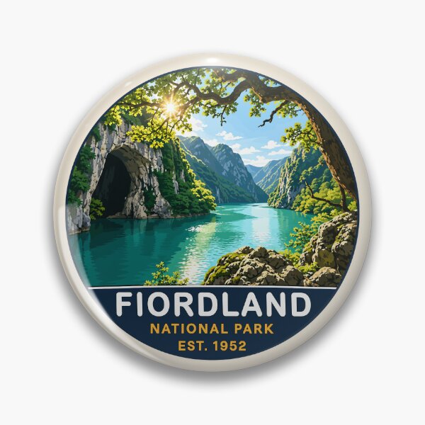 Item preview, Fiordland National Park New Zealand Vintage Fjord & Mountain Landscape designed and sold by Gideon Emmerich.