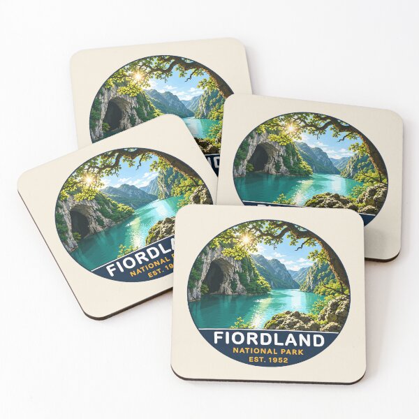 Item preview, Fiordland National Park New Zealand Vintage Fjord & Mountain Landscape designed and sold by Gideon Emmerich.