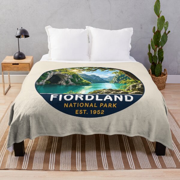 Item preview, Fiordland National Park New Zealand Vintage Fjord & Mountain Landscape designed and sold by Gideon Emmerich.