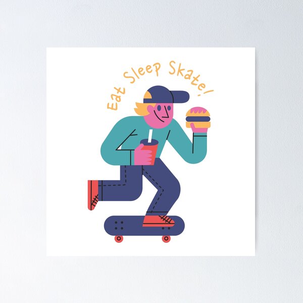 Item preview, Eat Sleep Skate! designed and sold by monkik.