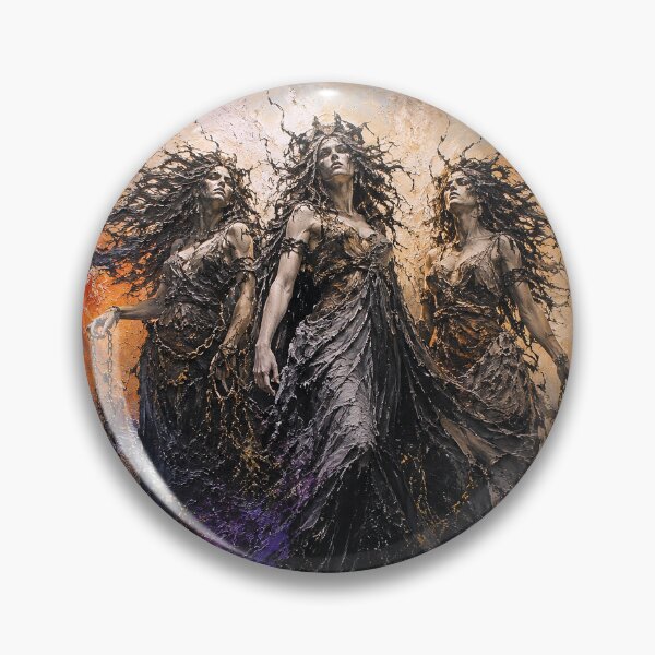 Item preview, The Erinyes, underworld goddesses painting designed and sold by GalleryKauffeld.