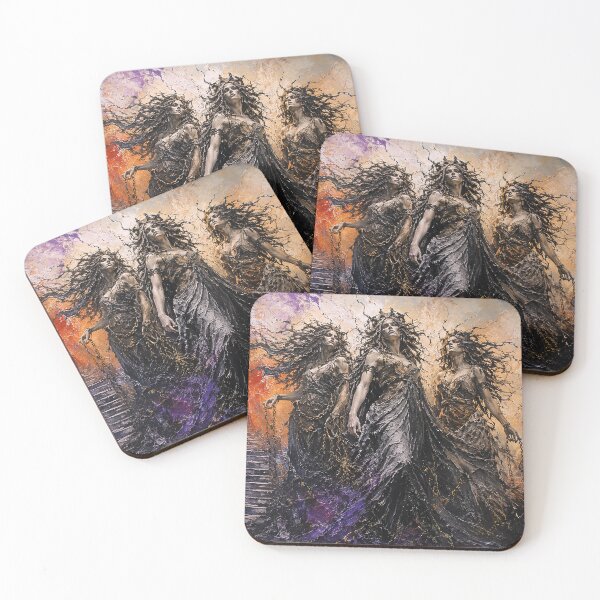 Item preview, The Erinyes, underworld goddesses painting designed and sold by GalleryKauffeld.
