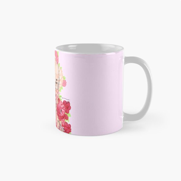 Item preview, HH Dalai Lama Florals Bright Colors Hand Drawn Pink Background designed and sold by BOKEbyTC.