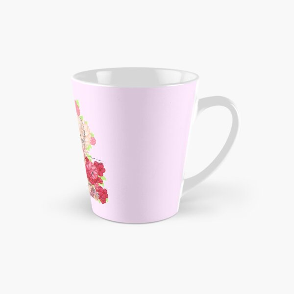 Item preview, HH Dalai Lama Florals Bright Colors Hand Drawn Pink Background designed and sold by BOKEbyTC.