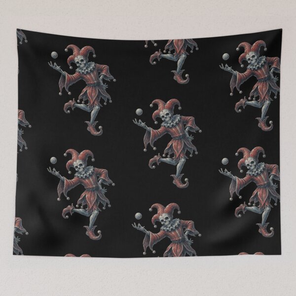 Item preview, Dancing Skeleton Jester | Medieval Fool Skull  Gothic Dark Fantasy designed and sold by ZOHRR.