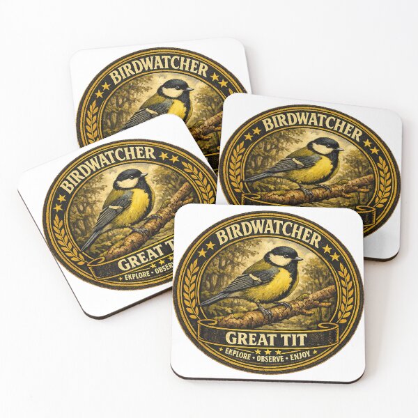 Item preview, Birdwatcher Great Tit – Vintage Heritage Badge designed and sold by stevenwoodcock.