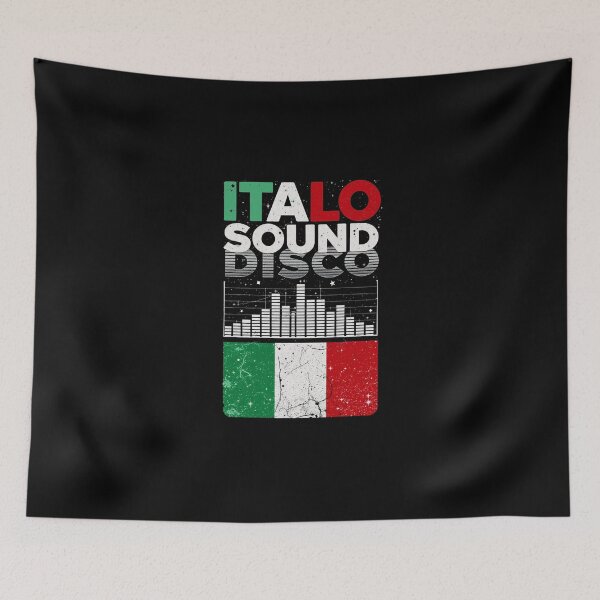 Item preview, Italo Sound Disco Vintage Distressed Black designed and sold by Graphroad.