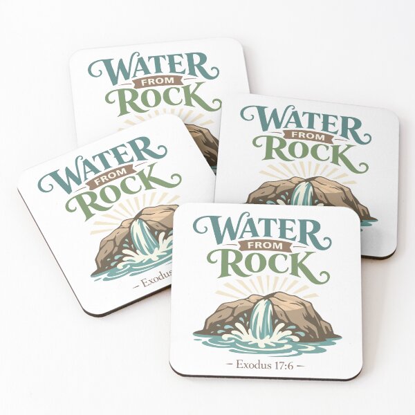 Item preview, Water From Rock Christian Miracle – Exodus 17:6 Bible Verse designed and sold by stylishdzign.