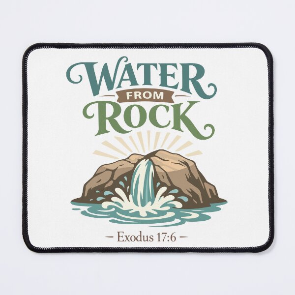 Item preview, Water From Rock Christian Miracle – Exodus 17:6 Bible Verse designed and sold by stylishdzign.