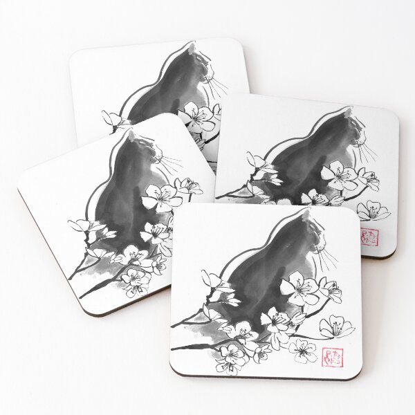 Item preview, cat profile in sakura designed and sold by pechane.