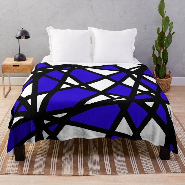Item preview, Black Lines Blue Accent And White Background Abstract designed and sold by taiche.