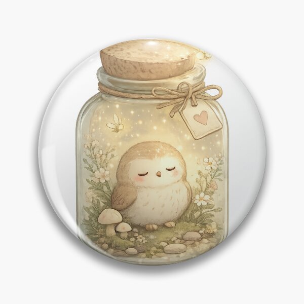 Item preview, Owl in a Jar — Cozy Magical Woodland Illustration designed and sold by PratikG24.