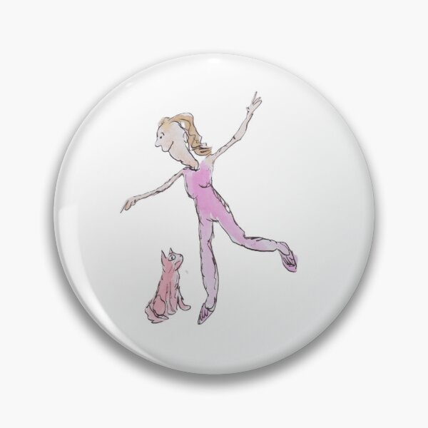 Item preview, Girl dancing with a cat designed and sold by Inky Fingers Illustrations.