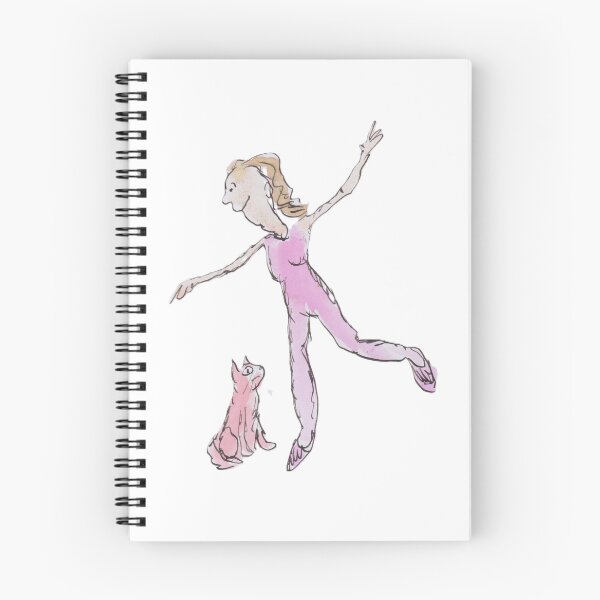 Item preview, Girl dancing with a cat designed and sold by Inky Fingers Illustrations.