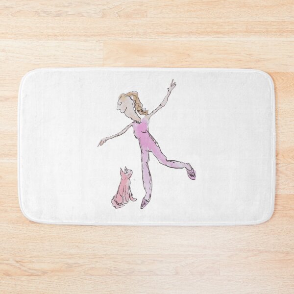 Item preview, Girl dancing with a cat designed and sold by Inky Fingers Illustrations.