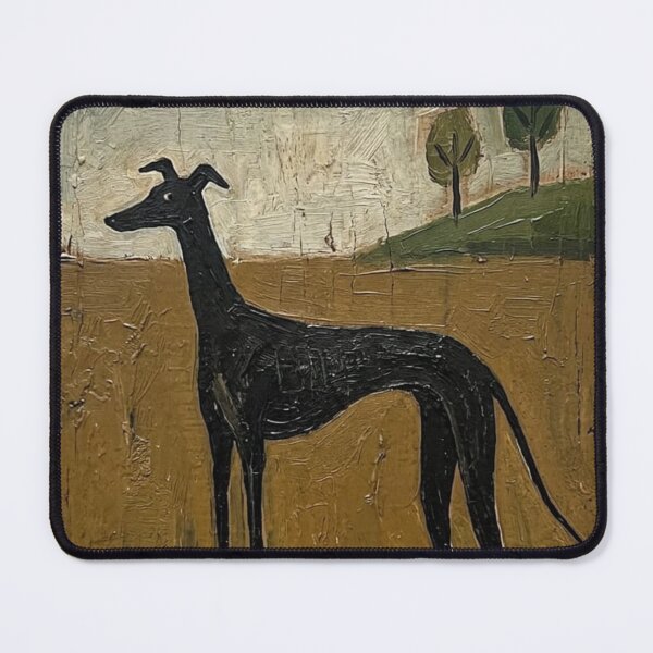 Item preview, Folk art dog on the prairie designed and sold by Coolparrotgirl.