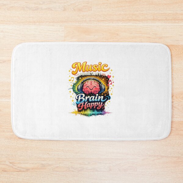 Item preview, Music Makes My Brain Happy Youth T‑Shirt | Cute Brain Headphones Design designed and sold by EdgeSphere.
