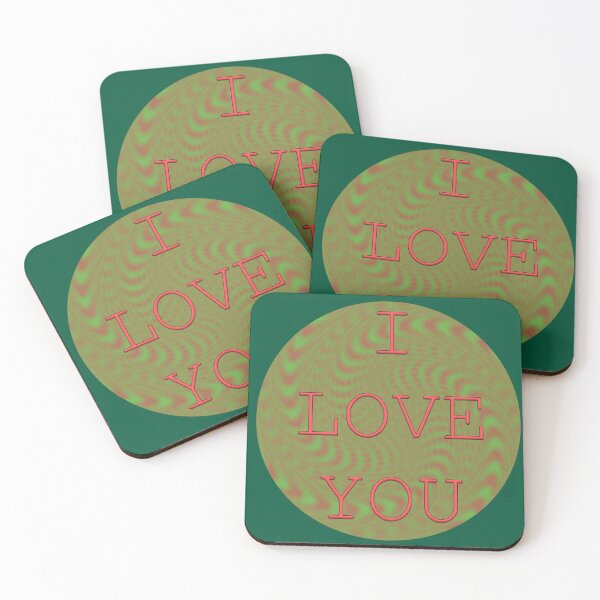 Item preview, I LOVE YOU - Green designed and sold by Em&Nig.
