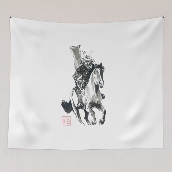 Item preview, Riding Samurai Flag designed and sold by pechane.