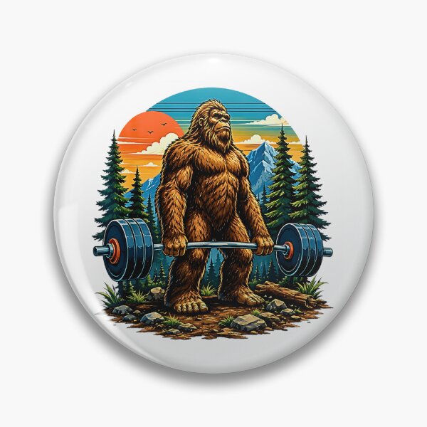Item preview, Bigfoot Powerlifting Sasquatch Deadlift Gym Bodybuilding Vintage Design designed and sold by Rahamkshop.