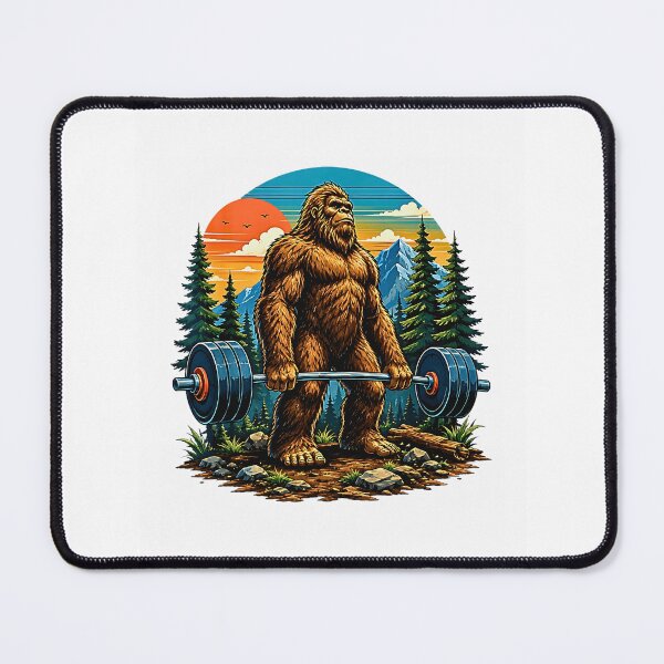 Item preview, Bigfoot Powerlifting Sasquatch Deadlift Gym Bodybuilding Vintage Design designed and sold by Rahamkshop.